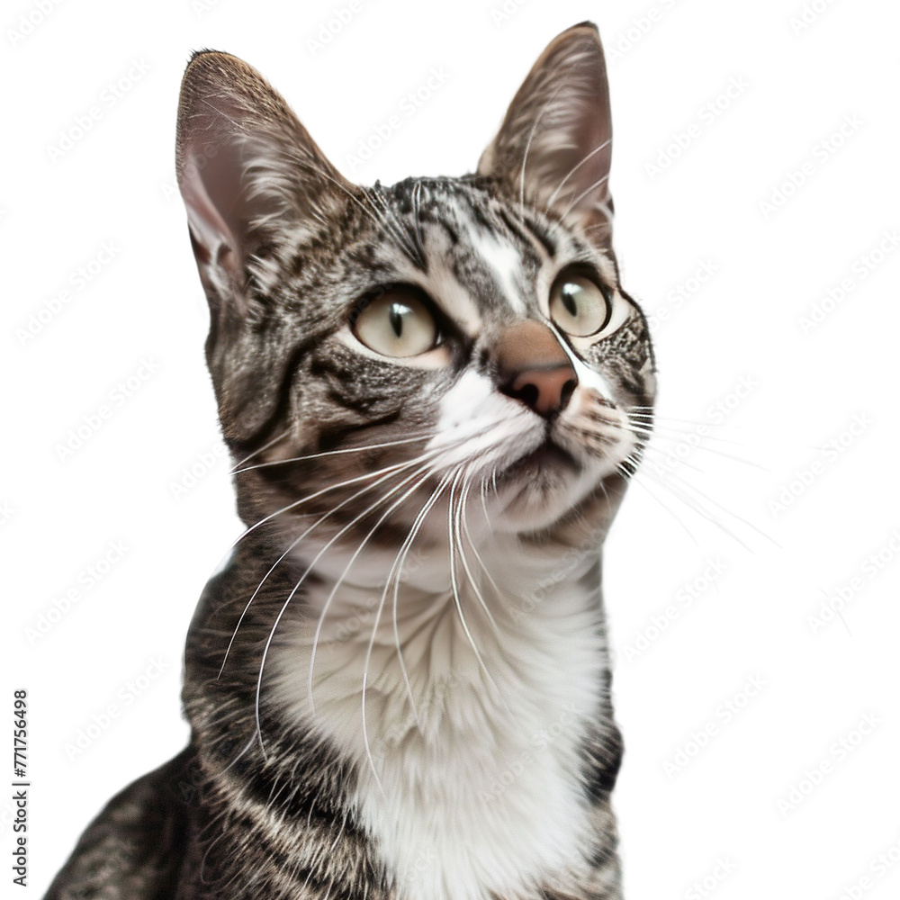 cat with red fur on transparent or white background