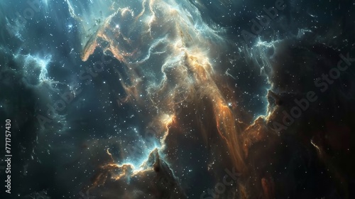 Stunning Star Cluster in Space © Prostock-studio