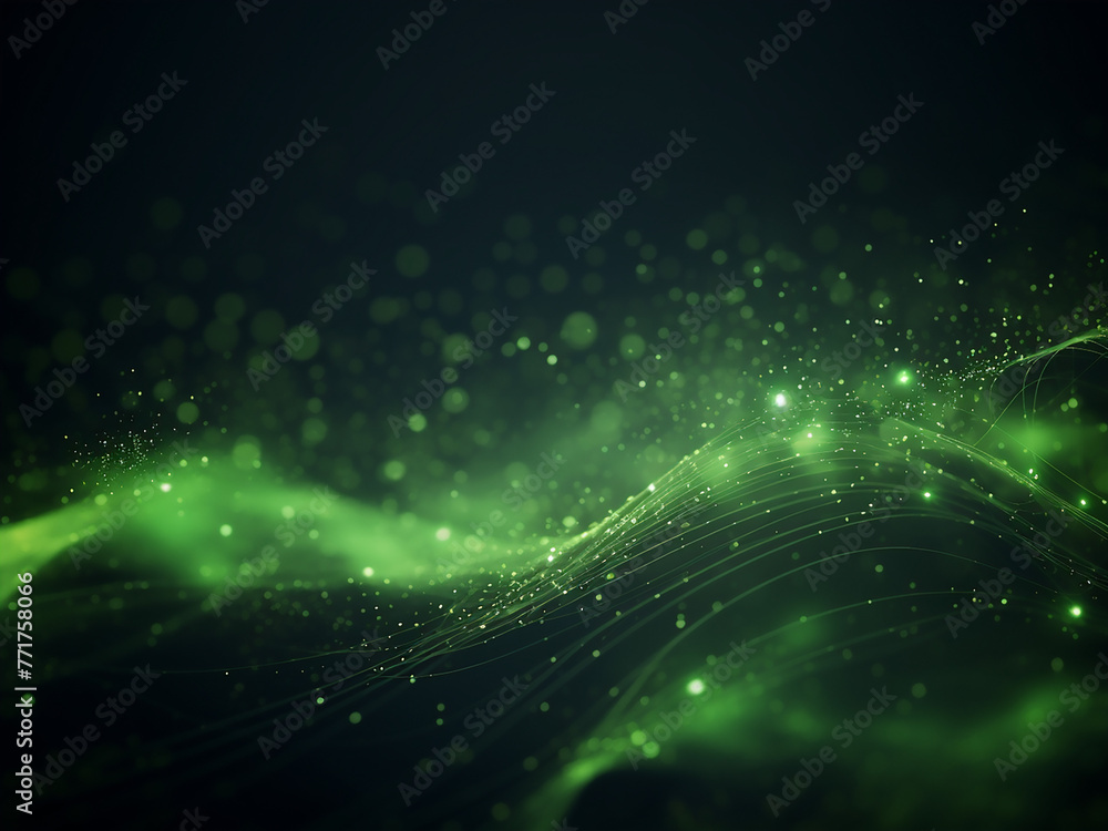 Space adorned with the ethereal hue of Cosmic green. AI Generation. Space adorned with the ethereal hue of Cosmic green. AI Generation.