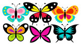Vibrant Butterfly Decor Collect Colorful & Funky Shapes for Eye-catching Decoration