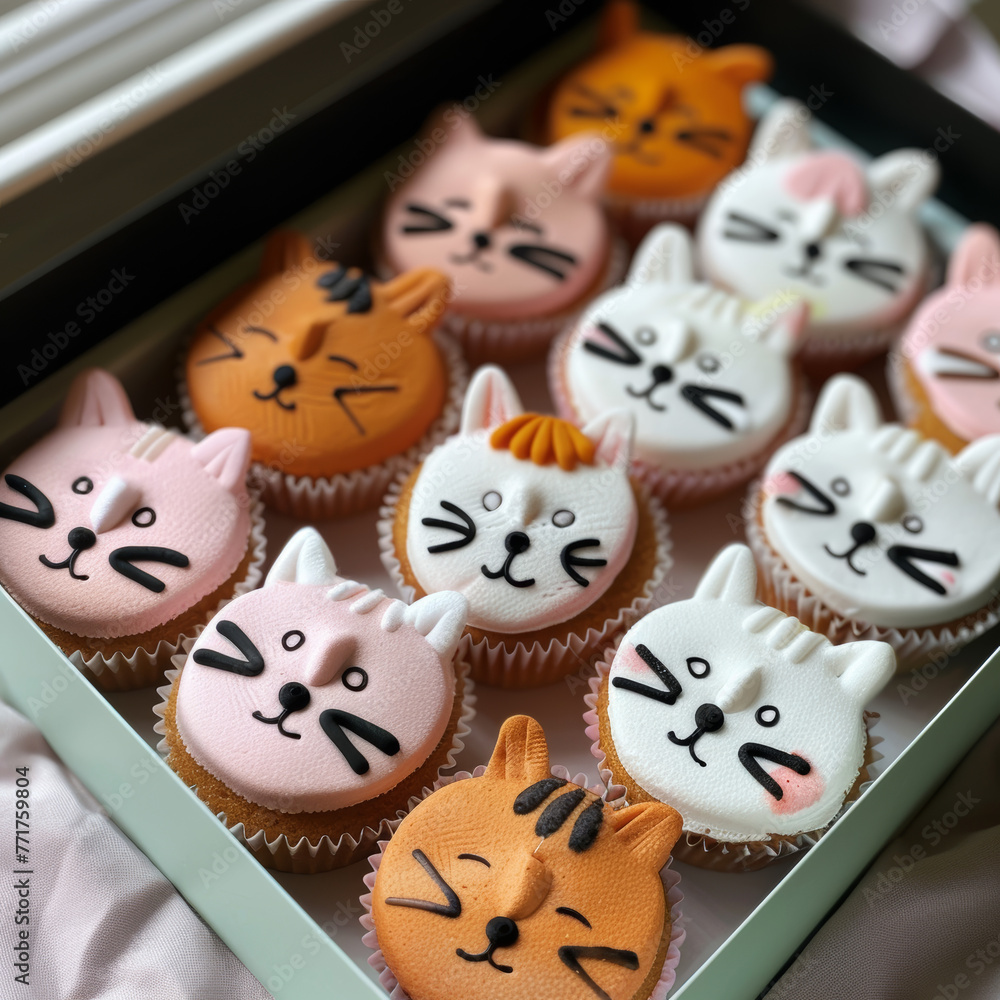 CAT_themed_cupcake