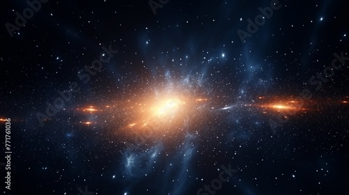 Abstract Particle Moving In The Sci-fi Space Wallpaper, Background