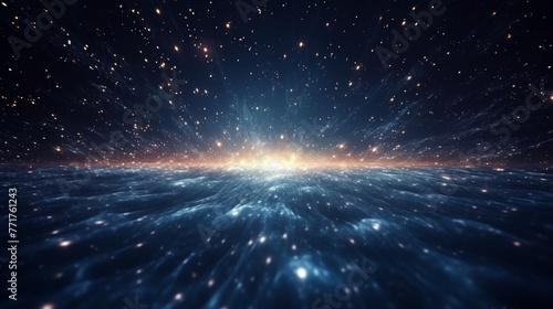 Abstract Particle Moving In The Sci-fi Space Wallpaper, Background