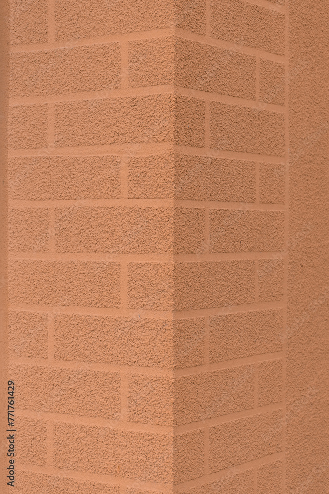 Fototapeta premium Angle Brown Column Element Detail Architecture Object Brick Abstract Pattern Exterior Facade