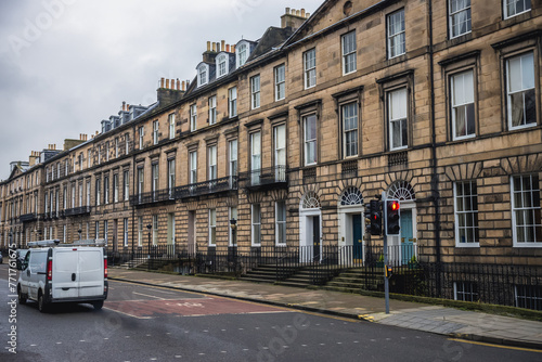 Obraz na płótnie Houses in Edinburgh city, Scotland w salonie