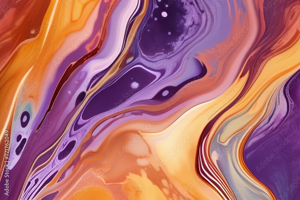 Closeup of abstract watercolor paint background texture with liquid fluid marbled paper texture banner texture. Generative AI (생성형 AI) Closeup of abstract watercolor paint background texture with liquid fluid marbled paper texture banner texture. Generative AI (생성형 AI)