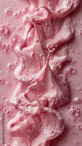 Pink Background With Water Splashing