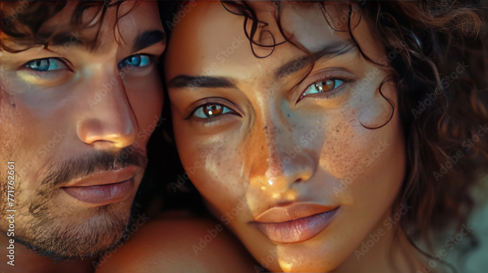 man and black woman with beautiful hair.generative ai man and black woman with beautiful hair.generative ai