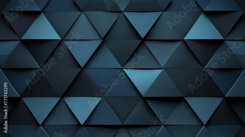  Black and blue wallpaper adorned with numerous triangles in varying sizes and shapes