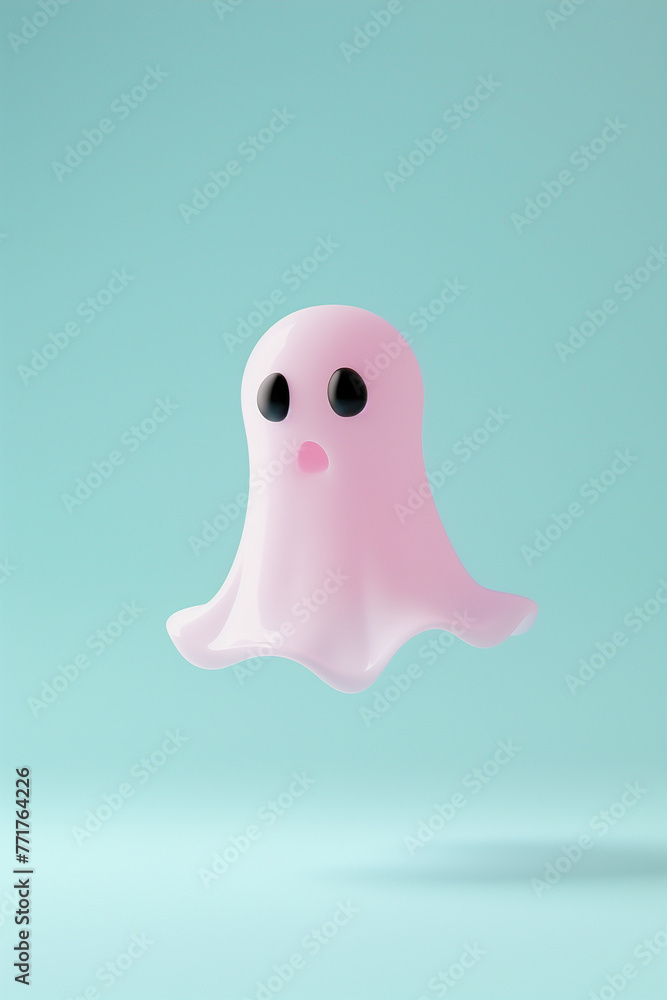 Pink Halloween ghost made out of paint. Minimal holiday fun spooky concept. Autumn season background. Pink Halloween ghost made out of paint. Minimal holiday fun spooky concept. Autumn season background.
