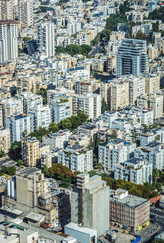 Obraz na plátně View from top floor of Azrieli Center Circular Tower in Tel Aviv, Israel