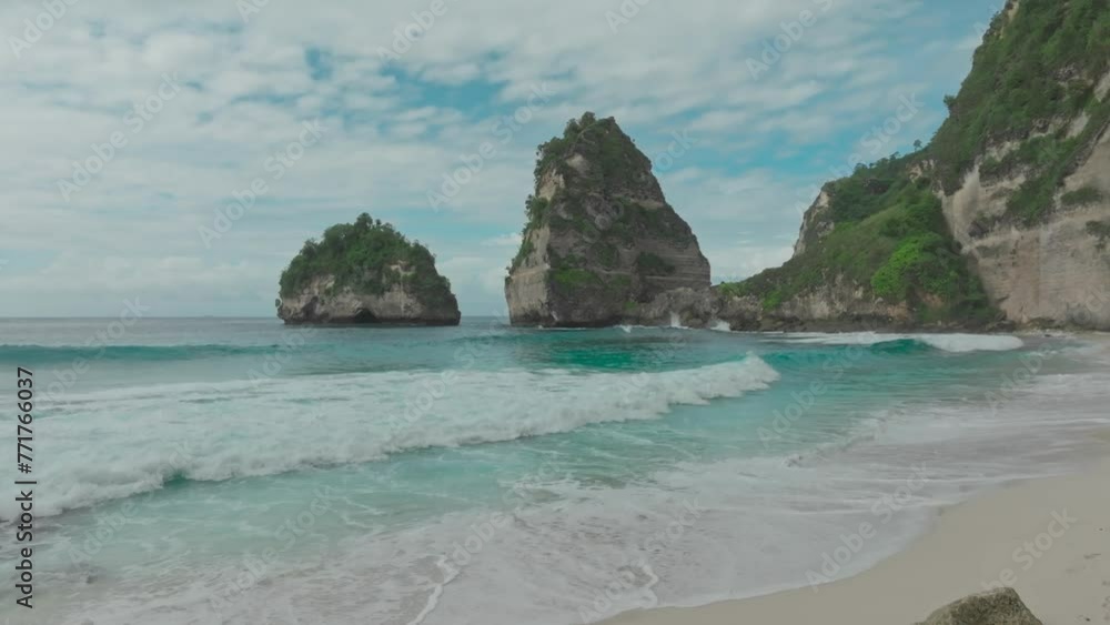 Aerial view of diamond beach in Bali, Indonesia Aerial view of diamond beach in Bali, Indonesia
