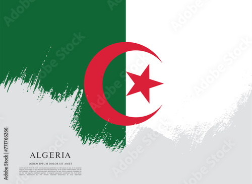 Flag of Algeria, vector illustration 