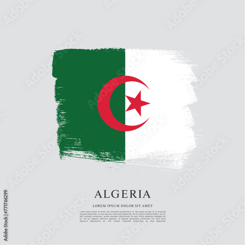 Flag of Algeria, vector illustration 