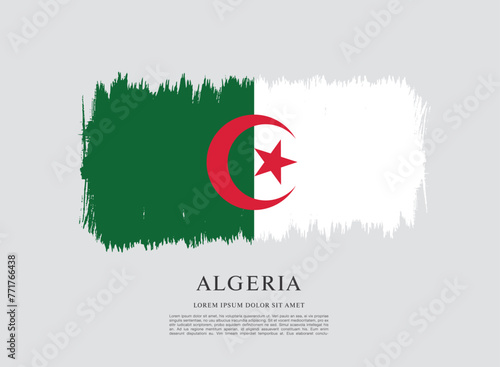 Flag of Algeria, vector illustration 