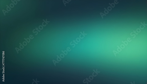 Wide magical defocused illustration rich bluish green. Business brochure cover design opal dark green. Gradient background, blank space for text.