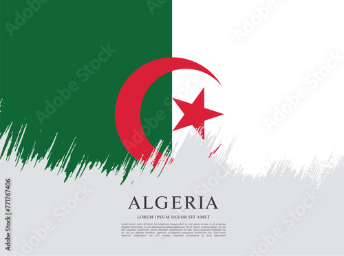 Flag of Algeria, vector illustration 