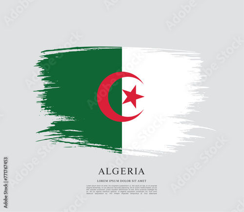 Flag of Algeria, vector illustration 