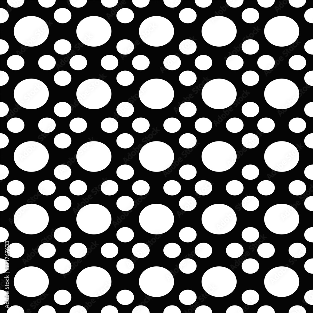 Black and white geometric ellipse pattern background - abstract vector illustration from oval shapes
