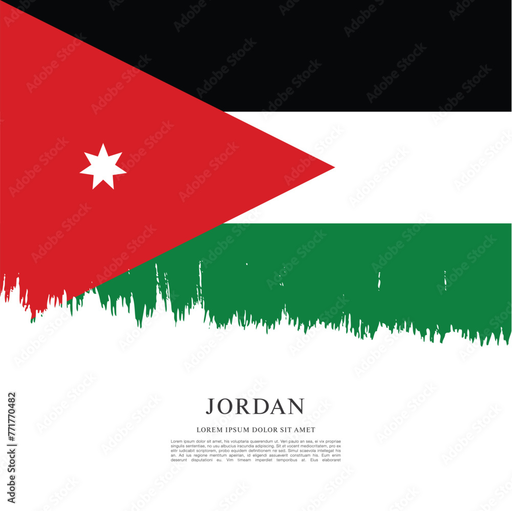 Flag of Jordan, vector illustration Flag of Jordan, vector illustration