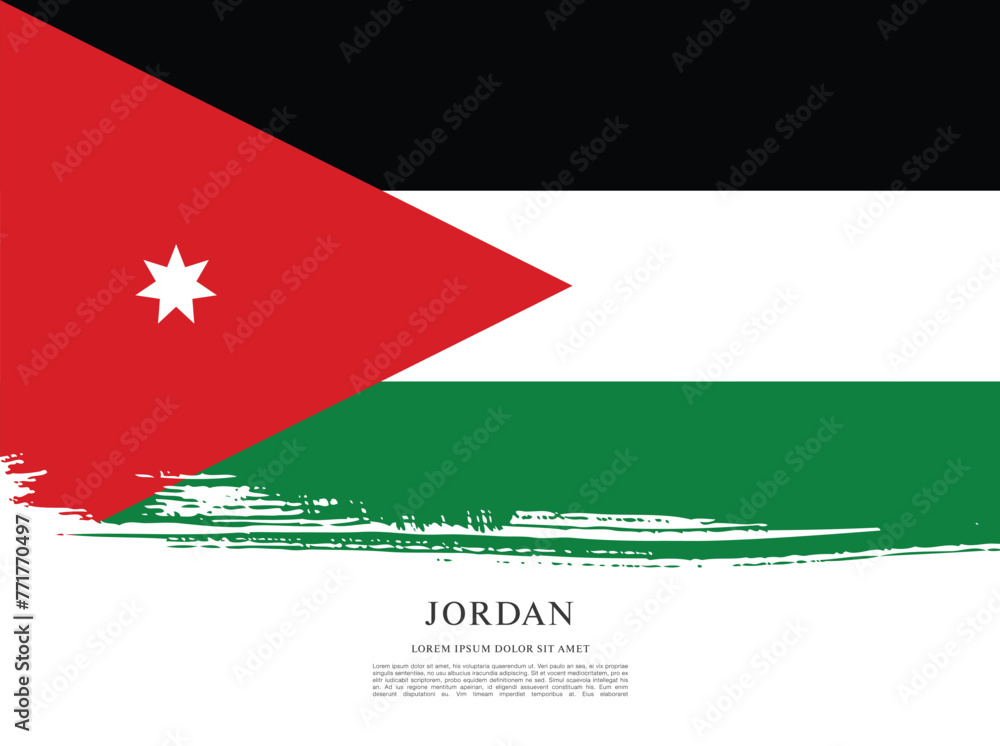 Flag of Jordan, vector illustration Flag of Jordan, vector illustration