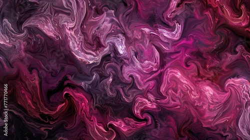 Swirling marbled patterns in purple tones