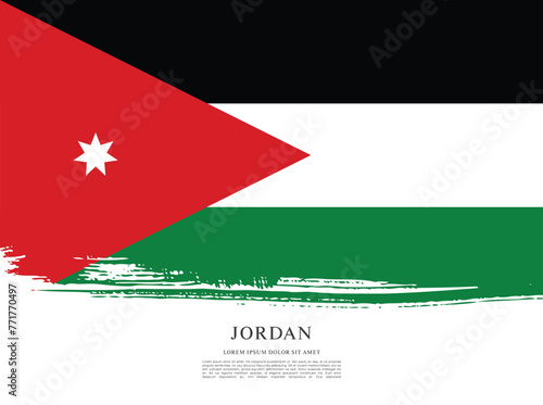 Free Download Flag of Jordan, vector illustration  - GFXLoad