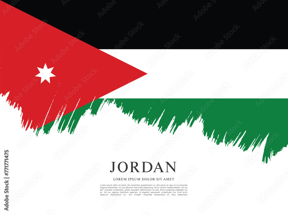 Flag of Jordan, vector illustration Flag of Jordan, vector illustration