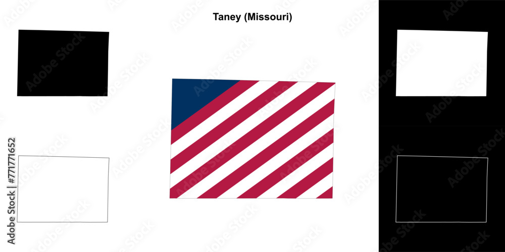 Taney County (Missouri) outline map set Taney County (Missouri) outline map set