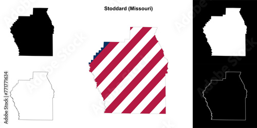 Stoddard County (Missouri) outline map set