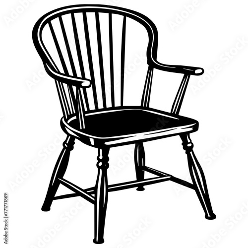 Chair silhouette vector art illustration