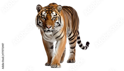 3D rendering of a big cat tiger isolated in no background.