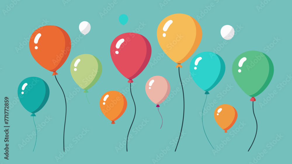 Colorful Set of Balloons Vector Illustrations Perfect for Celebrations