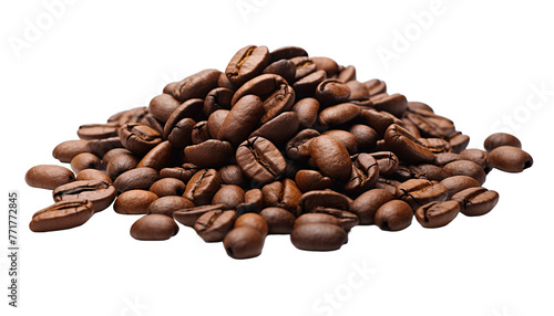 Coffee beans isolated in no background. Clipping path.