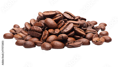 Coffee beans isolated in no background. Clipping path