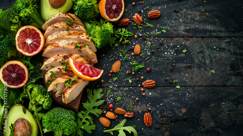 Healthy Food: Chicken Fillet, Avocado, Broccoli, Fresh Veg