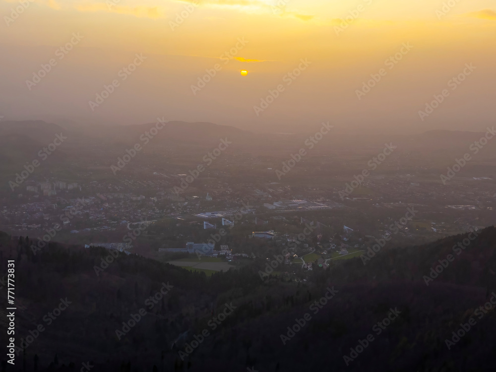 Special weather, a Sahara dust cloud over the Sudety mountains, Southern Poland. Special weather, a Sahara dust cloud over the Sudety mountains, Southern Poland.
