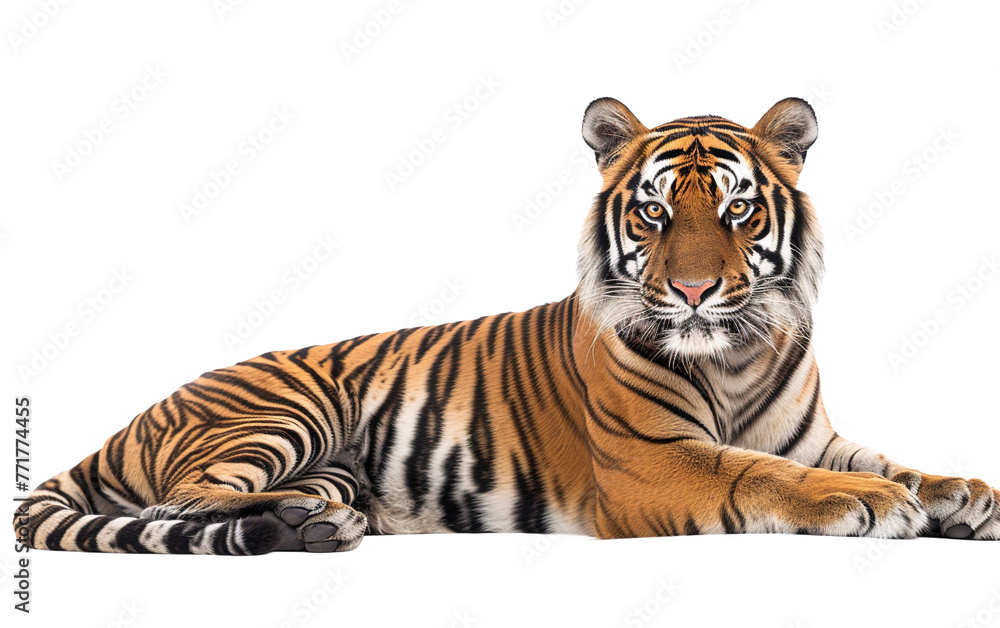 Obraz premium Tiger on transparent or white background