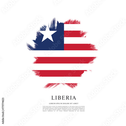 Flag of Liberia  vector illustration 