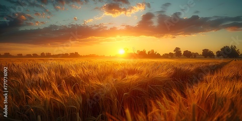 Indian farmers sow wheat seeds at sunrise showcasing sustainable agriculture practices and rural life. Concept Agriculture, Wheat Farming, Sustainable Practices, Rural Life, Sunrise Portrait © Ян Заболотний