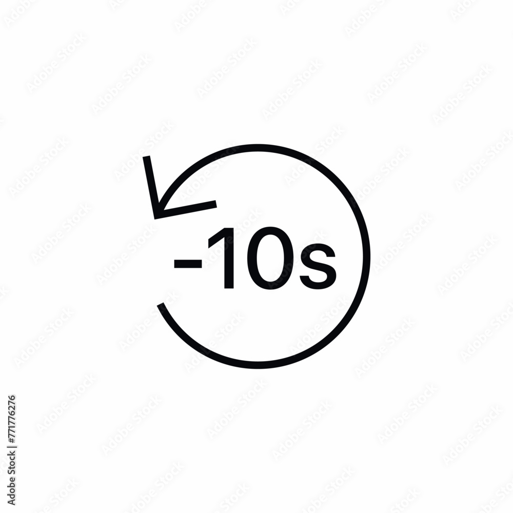 10 seconds back reverse video icon 10 seconds back reverse video icon
