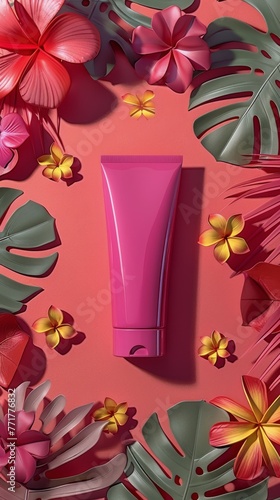 Pink Tube on Pink Surface