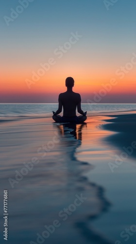 Person Sitting in Middle of Water