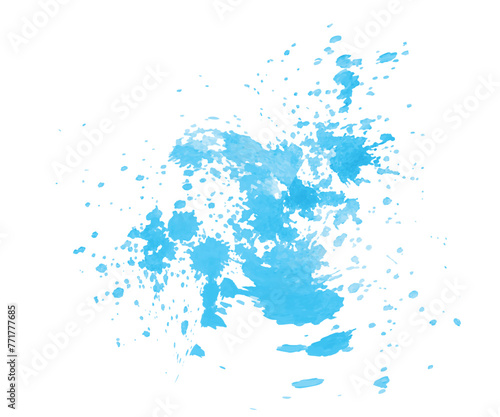 Blue watercolor vector stains; background for texts