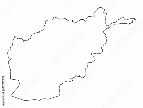 Afghanistan map outline photo