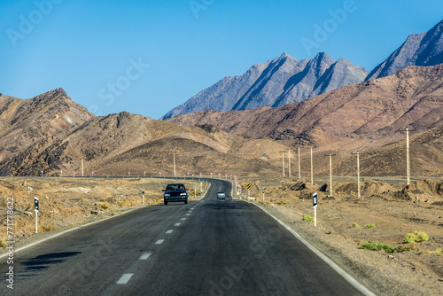 Road in Yazd Province, Iran photo
