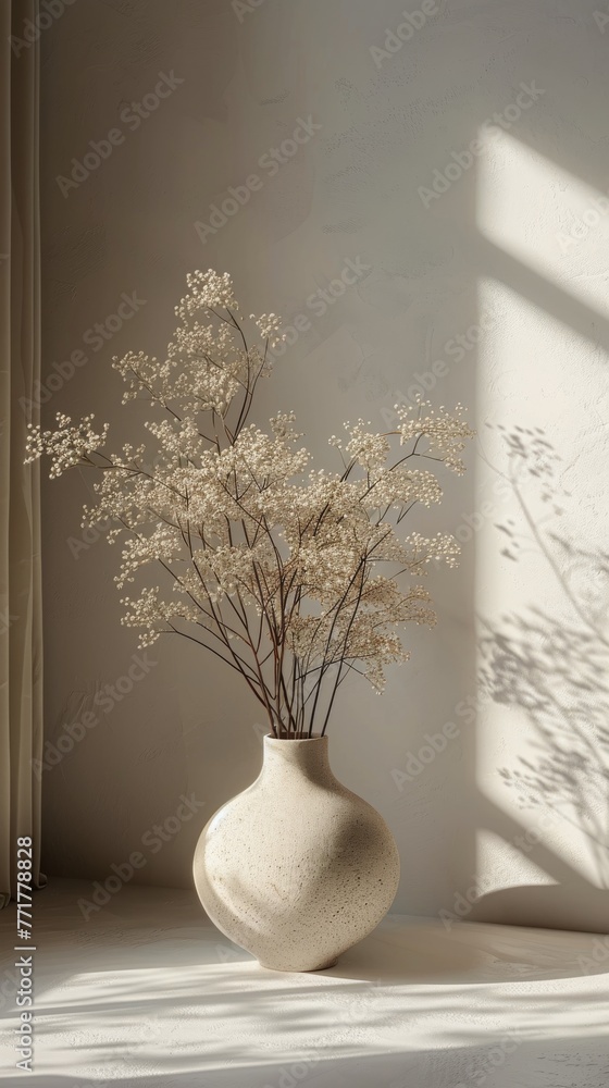 White Vase on Table