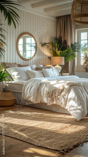 Bed Next to Window in Bedroom