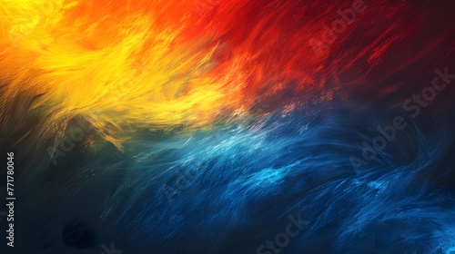 Radiant Whirlwind: Abstract Waves Whipping in Red, Orange, and Blue