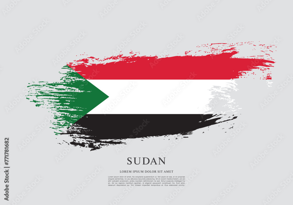 Flag of Sudan, vector illustration Flag of Sudan, vector illustration